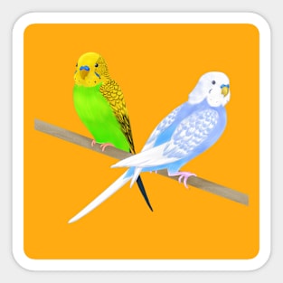 lovebirds on the branch Sticker